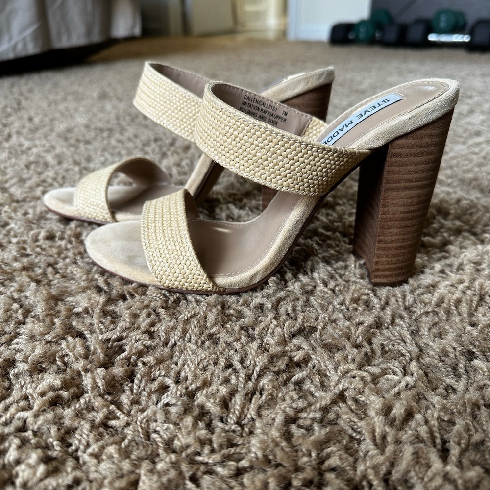 Steve Madden raffia heels
